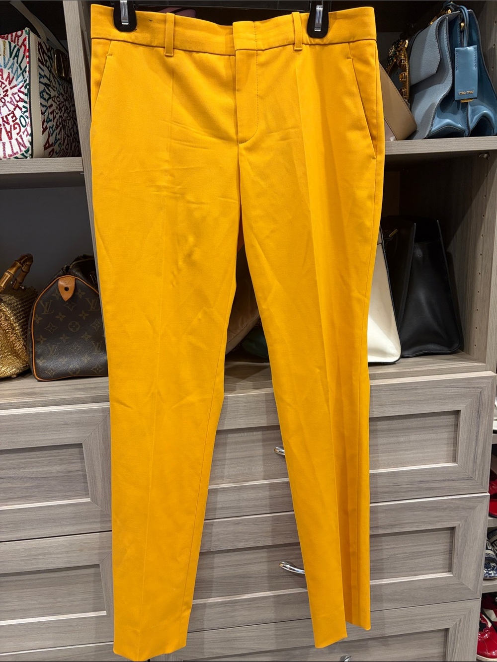 Gucci Women’s Golden Yellow Tailored Dress Pants